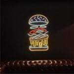 Hamburger Neon Tabela