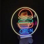 OPEN Hamburger Neon Tabela