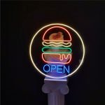 OPEN Hamburger Neon Tabela