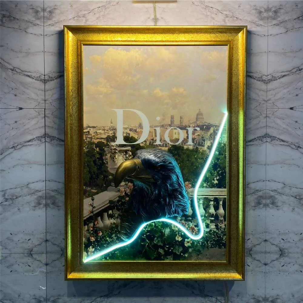 DIOR 3D Neptün Neon Jungle Tablo