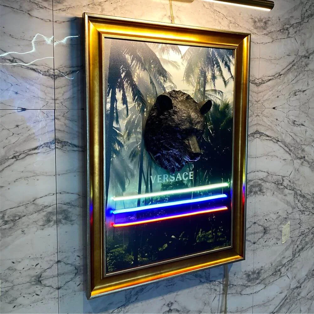 VERSACE 3D Neptün Neon Jungle Tablo