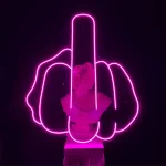 Middle Finger Neon Tabela