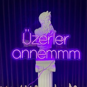 Üzerler annemmm Neon Tabela