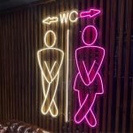 MAN WOMAN WC Ok İşaretli Neon Tabela