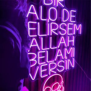 BİR ALO DE GELİRSEM ALLAH BELAMI VERSİN Neon Tabela
