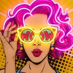 WOMAN Pop Art Neon Tabela