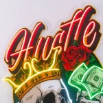 HUSTLE Pop Art Neon Tabela