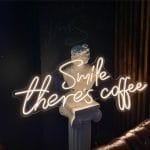 Smile There's Coffee Neon Tabela