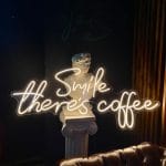 Smile There's Coffee Neon Tabela