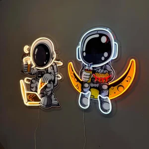ASTRONOT PİZZA VE ASTRONOT HAMBUGER Neon Tabela
