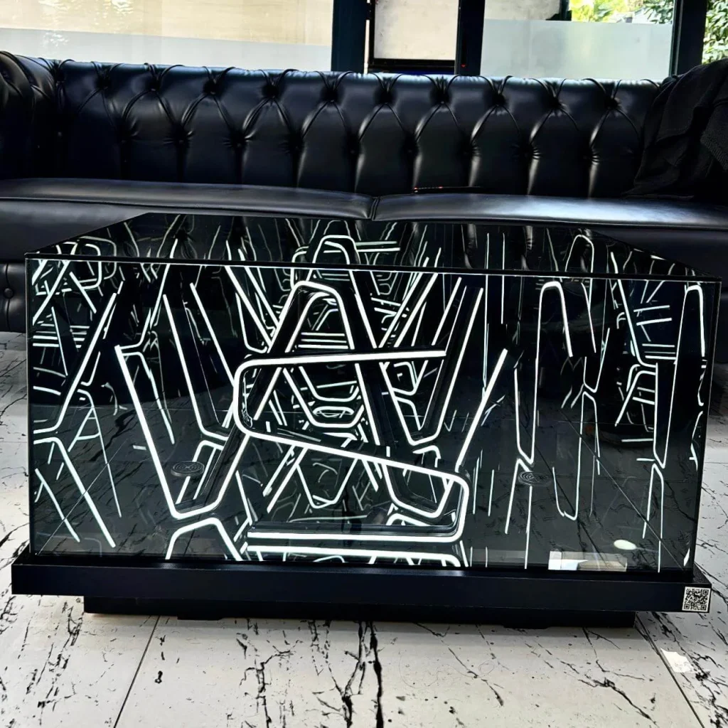 Premium Infinity Black-White Neon Table