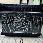 Premium Infinity Black-White Neon Table