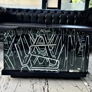 Premium Infinity Black-White Neon Table